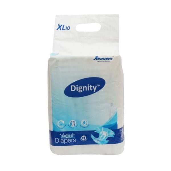 Romsons Dignity Adult Diapers 10's (XL) - Adult Diapers & Pads