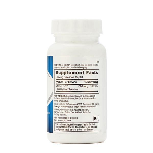 GNC Vitamin B-12 1000 mcg Vegetarian Caplet 90's - Multi-Vitamins