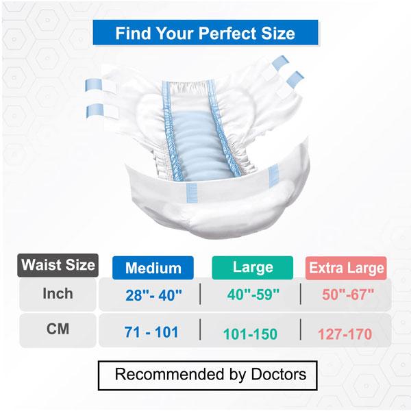 AroKleen Disposable Adult Diaper (M) (72 cm - 102 cm) (Pack of 3 x 10's) 1's - Adult Diapers & Pads