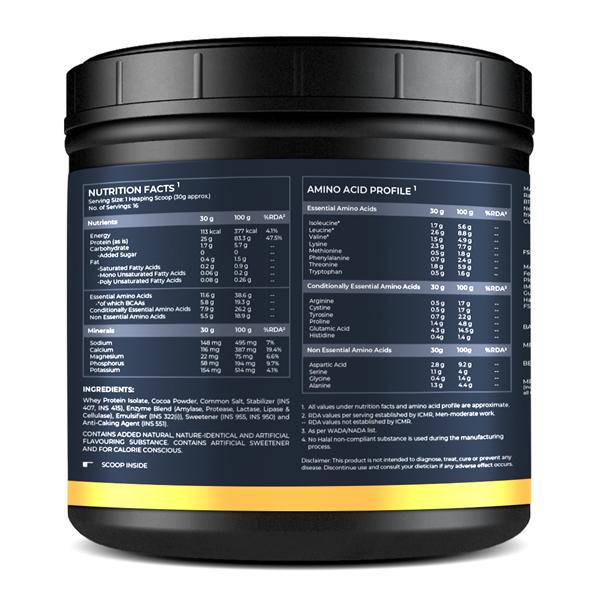 Nutrabay Gold Isolate Whey Protein Powder - Rich Chocolate Cream Flavour 500 gm - Whey Proteins