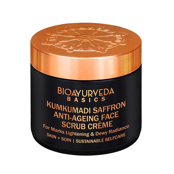 Netmeds | Bioayurveda Basics Kumkumadi Saffron Anti-Ageing Face Scrub Creme 120 gm