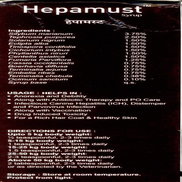 Pet Mankind Hepamust Herbal Liver Tonic Syrup 200 ml - Pet Healthcare