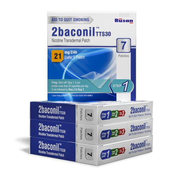 Netmeds | 2baconil TTS30 21mg Nicotine Transdermal Patches (Pack of 4 x 7's) (N)