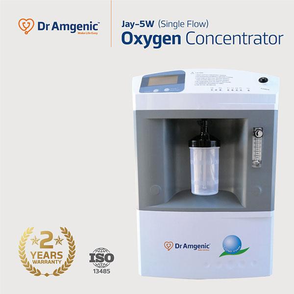 Dr Amgenic Oxygen Concentrator - Single Flow 5 Litre - Oxygen Cylinder