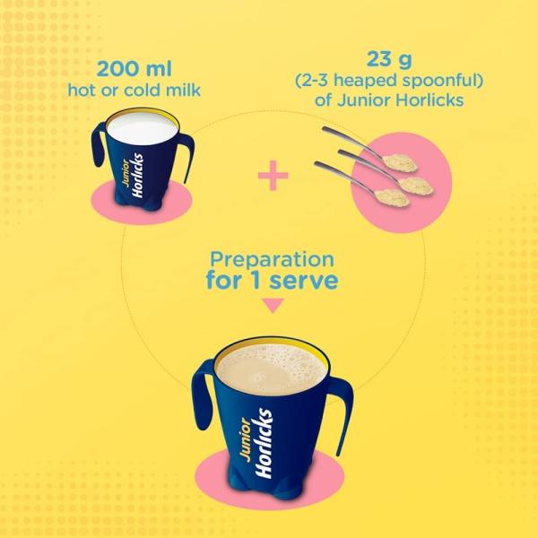 Junior Horlicks (2 to 6 Years) Powder - Vanilla (Pouch) 400 gm - Kids Nutrition