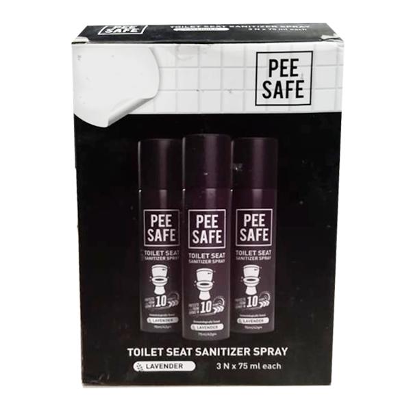 Netmeds | Pee Safe Toilet Seat Sanitizer Spray - Lavender (Pack of 3 x 75 ml)