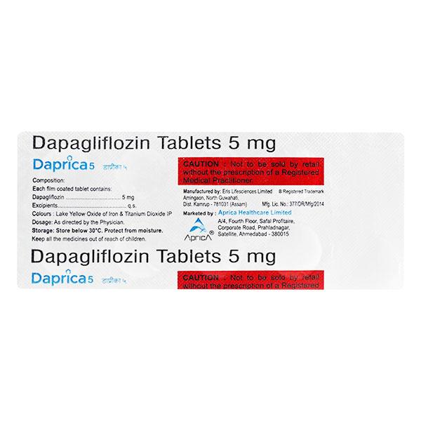DAPRICA 5 Tablet 10's - Diabetes-Ant