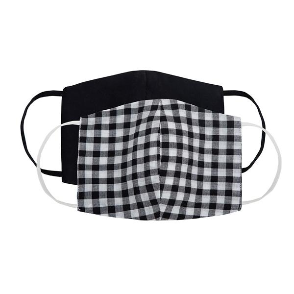 Faballey Monochrome 3 Ply Balloon Reusable Mask Set (2 Pcs) - Face Mask