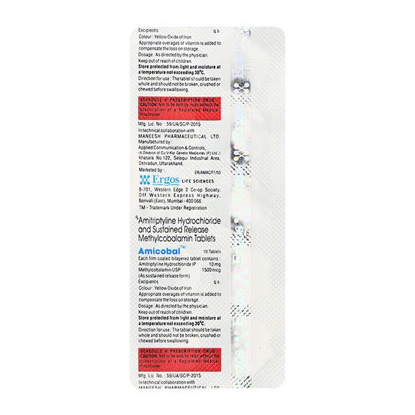 Amicobal Tablet 10'S - Neuropathic Pain-Dru