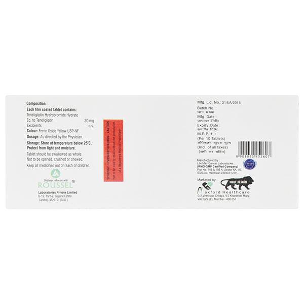 TELNIGLIP 20mg Tablet 10's - Diabetes-Ant