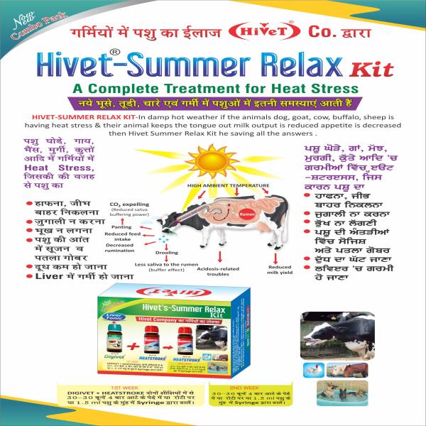 Summer Relax Kit (Heatstroke 2's x 30 ml + Digivet 1's x 30 ml) 1's - Farm Animals Healthcare