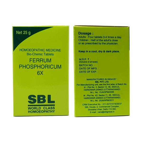 Netmeds | SBL Ferrum Phosphoricum 6X Tablet 25 gm