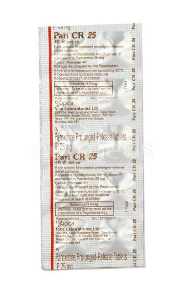 Pari CR 25mg Tablet 10'S - Depression-Ant