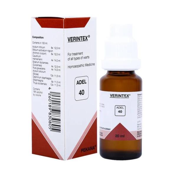 Adel 40+86 Verintex Drops (2x25 ml + 20 ml) - Homeopathic Drops