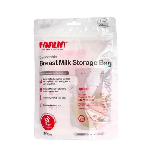 Netmeds | Farlin Disposable Breast Milk Storage Bag 200 ml