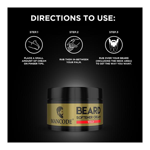 Mancode Beard Softener Cream - Wild 50 gm - Beard Softener