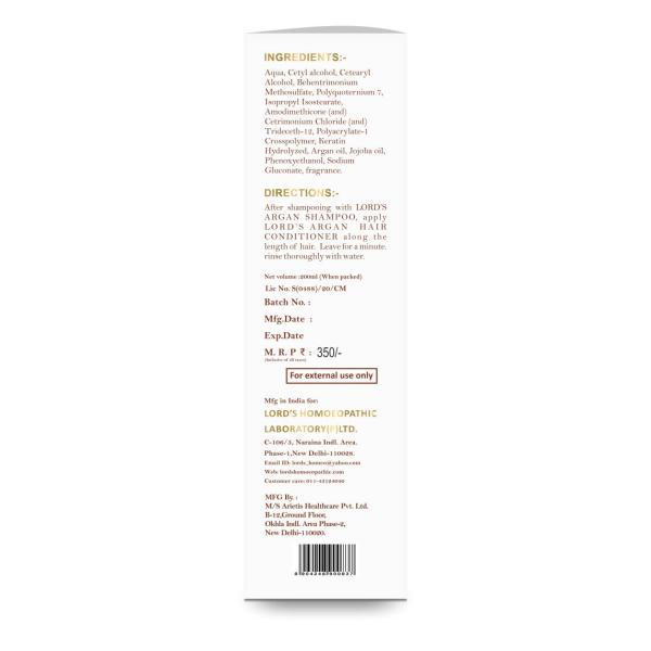 Lord's Argan Conditioner - Keratin & Jojoba Oil 200 ml - Personal Care(Homeopathy)