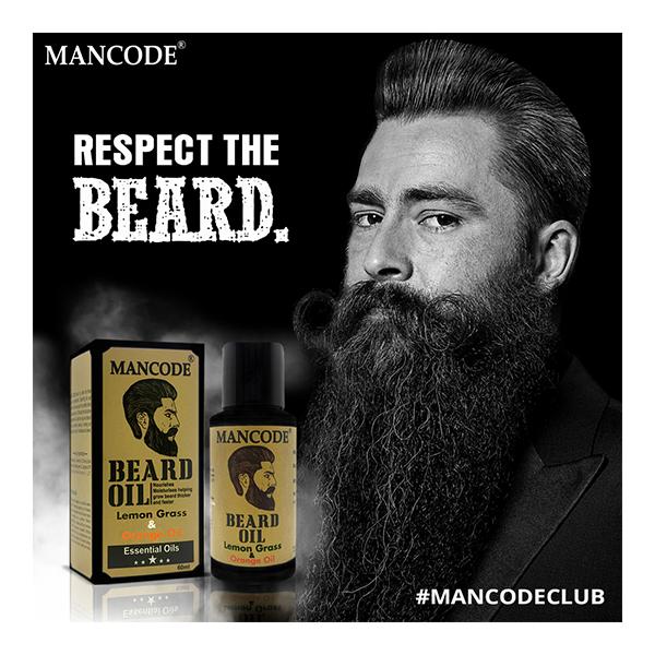 Mancode Beard Oil - Lemon Grass & Orange Oil 100 ml - Beard Oil