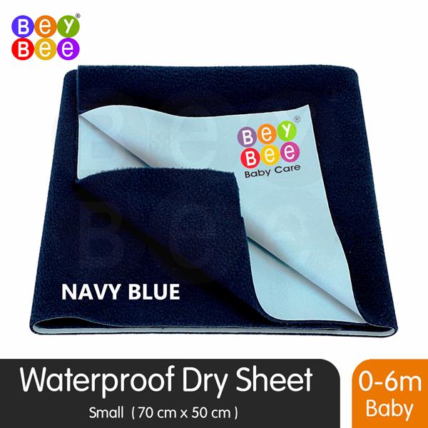 Netmeds | BeyBee Baby Care Waterproof Bed Protector Sheet - Navy Blue (S) 1's
