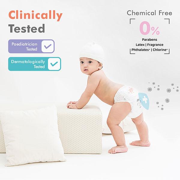 R for Rabbit Feather Baby Diaper Pant (L)  (Pack of 1 x  24's + Pack of 1 x 46's) - Diapers & Wipes