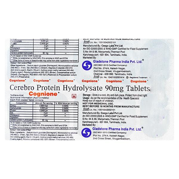 COGNIONE Tablet 10's - Nootropics And Neurotrophics