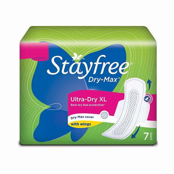 Netmeds | Stayfree Dry Max All Night Ultra Dry Wings (XL) 7's