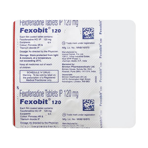 FEXOBIT 120mg Tablet 10's - Allergies-Ant