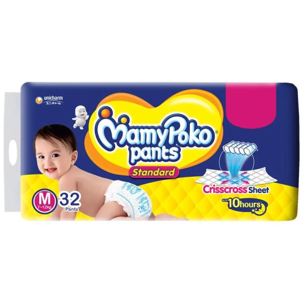 Netmeds | MamyPoko Pants Standard Diapers (M) 32's