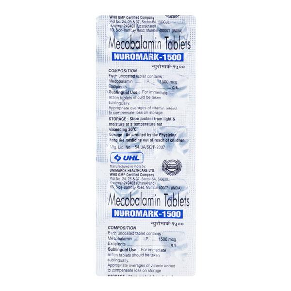 NUROMARK 1500mcg Tablet 10's - Supplements-Vam