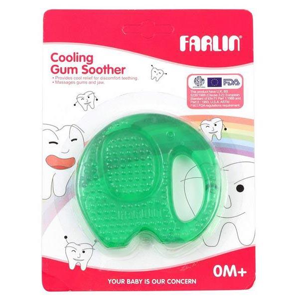 Farlin Elephant Cooling Gum Soother - Green 1's - Baby Oral Care