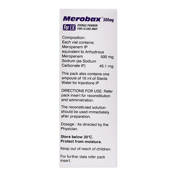 Merobax 500mg Injection 1's - Bacterial Infections-OBL