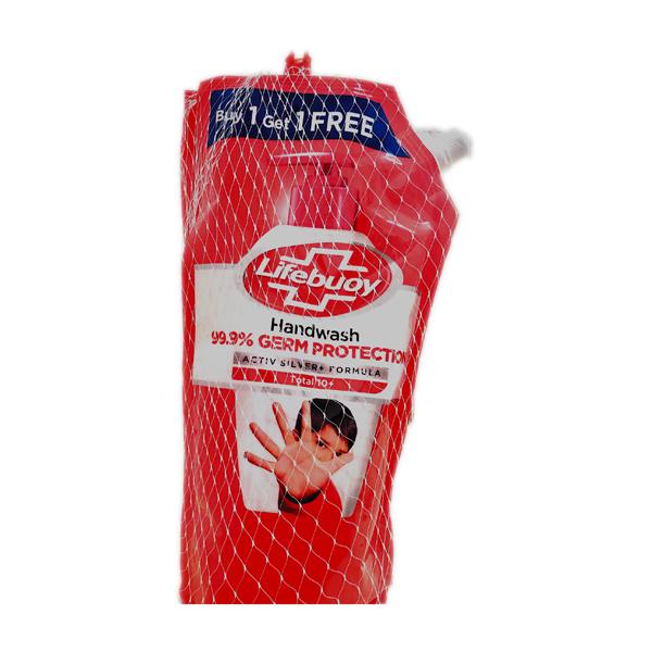 Netmeds | Lifebuoy Total 10+ Germ Protection Handwash Refill (Buy 1 Get 1 Free) 750 ml