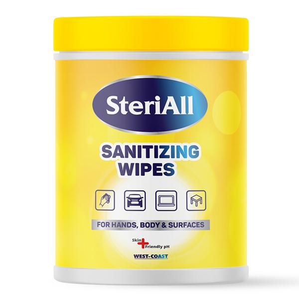 SteriAll Sanitizing Wipes (Pack of 3 x 50's) - Hand Sanitizer