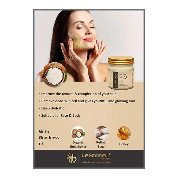 Le Bonheur Sugar Scrub - Shea Butter 90 gm - Scrubs & Exfoliants