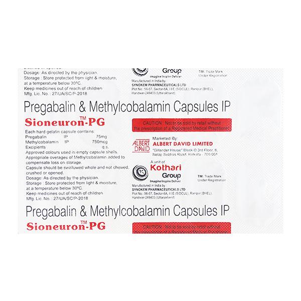 Sioneuron PG 75/750mcg Capsule 10'S - Neuropathic Pain-Dru