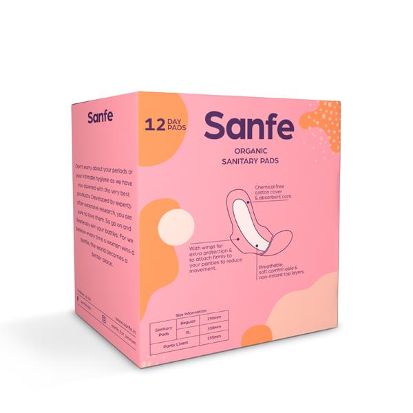 Sanfe Organic Sanitary Pads - Day Pads 24's - Sanitary Napkins