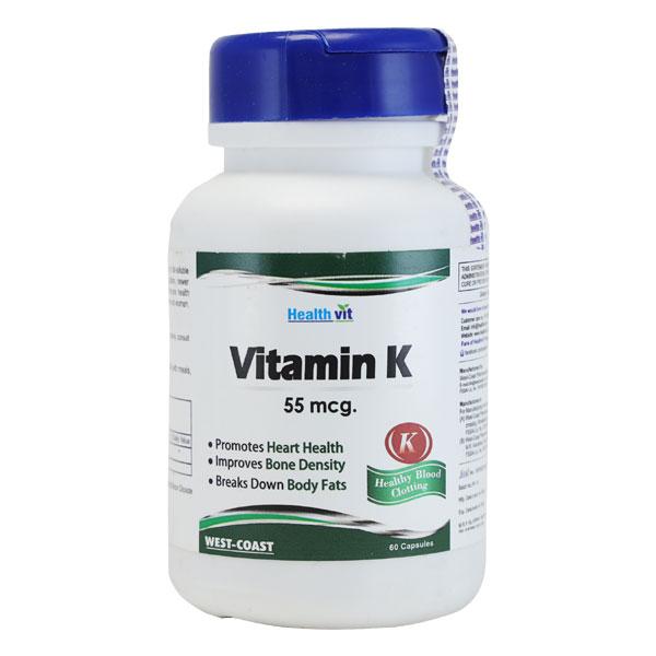 Healthvit Vitamin K 55 mcg Capsule 60's - Multi-Vitamins