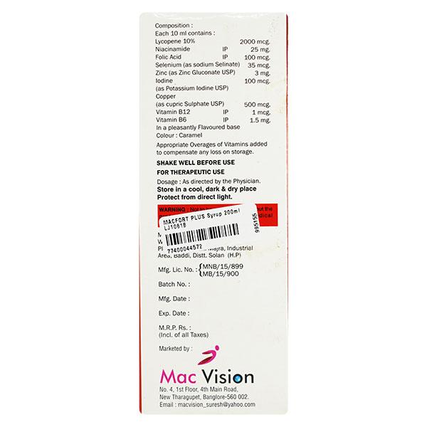 MACFORT PLUS Syrup 200ml - Supplements-Vit