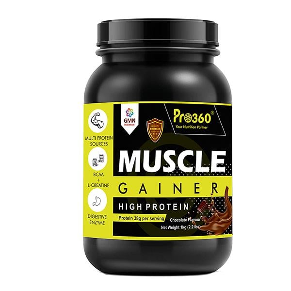 Netmeds | Pro360 Muscle Gainer Protein Powder - Chocolate Flavour 1 kg
