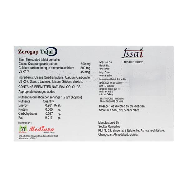 Zero Tab Buy ZEROGAP TOTAL Tablet 10's Online at Upto 25% OFF | Netmeds