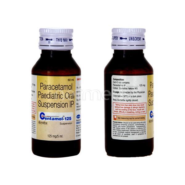 Centamol 125mg Syrup 60ml (N) - Fever-Non