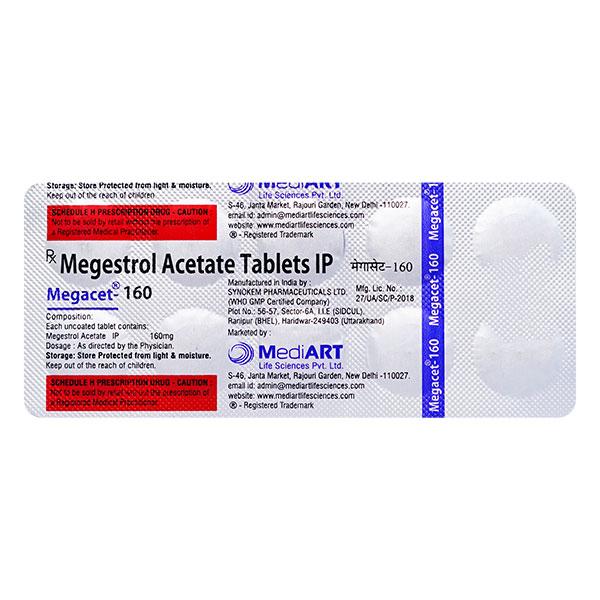 MEGACET 160mg Tablet 10's - Cancer Oncology-Hor