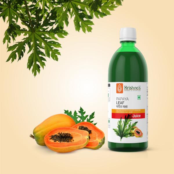 Krishna's Herbal & Ayurveda Papaya Leaf Juice 500 ml - Ayurvedic Juices