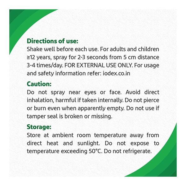 Iodex Rapid Action Spray 60 gm - Pain Relief Spray
