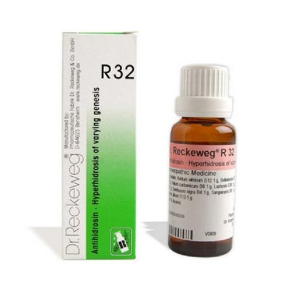 Dr. Reckeweg R32 Antihidrosin Hyperhidrosis of Varying Genesis Drops 22 ml - Homeopathic Drops