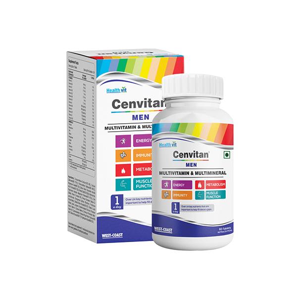 Netmeds | HealthVit Cenvitan Men (Multivitamin & Multimineral) Tablet 60's