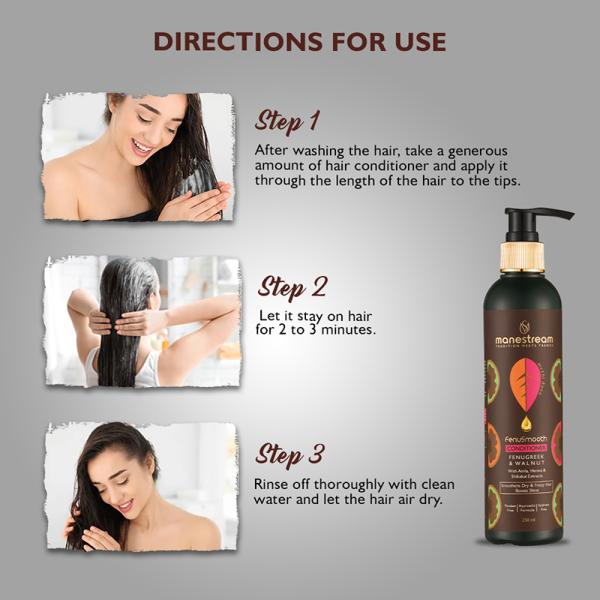 Manestream FenuSmooth Conditioner - Fenugreek & Walnut 250 ml - Conditioners