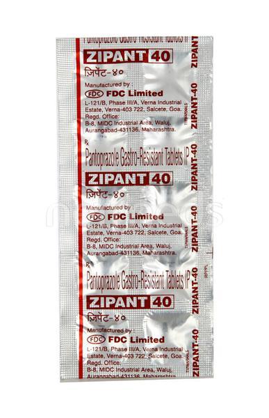 Zipant 40mg Tablet 10'S - Ulcer/Reflux/Flatulence-Aaa