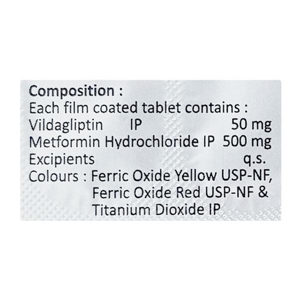 ACTVILDA M 500mg Tablet 10's - Diabetes-Ant