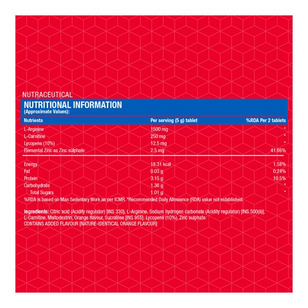 Fast&Up Activate Pre Workout Tablet - Orange Flavor (Pack of 3 x 10's) - Calcium And Minerals